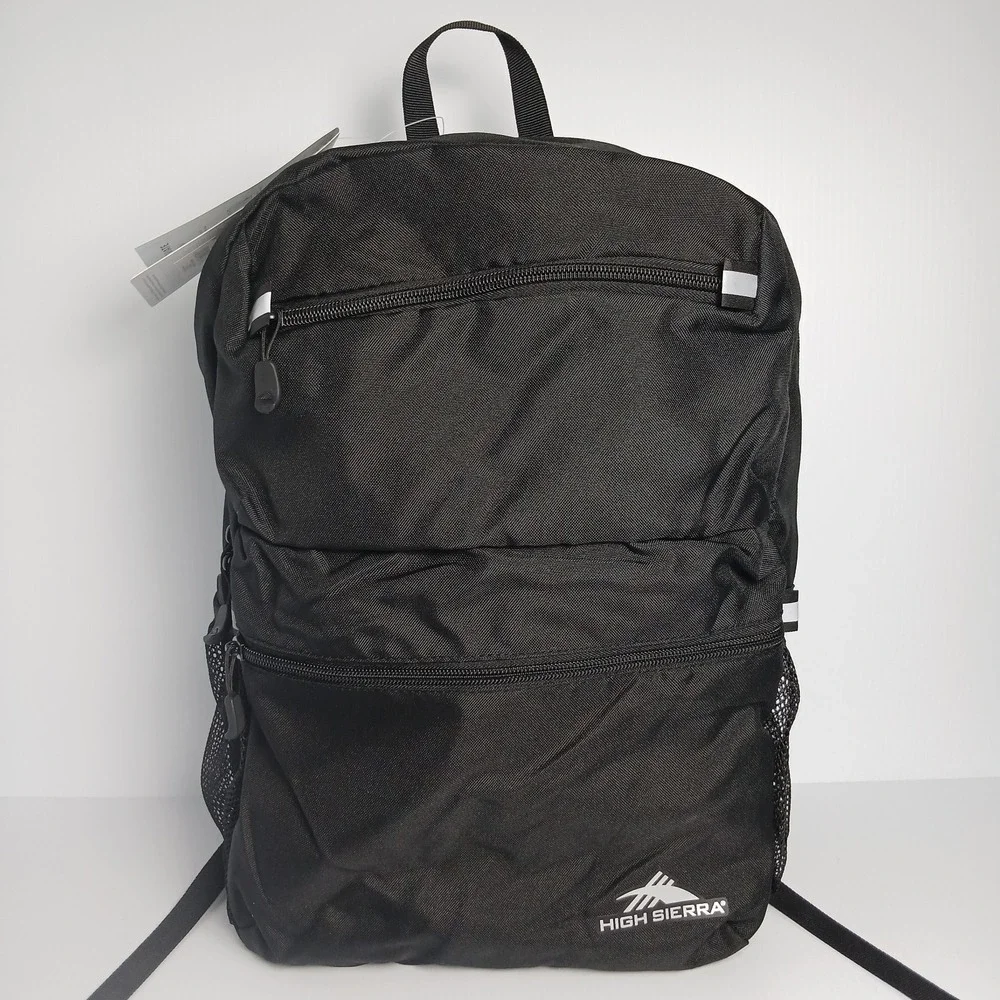 High Sierra Abbreviate‎ Backpack, Laptop Bookbag for Travel One Size Black New